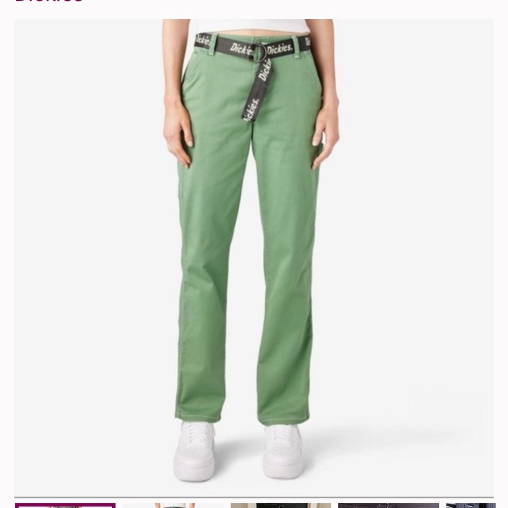 Dickies Women's Straight Leg Green Jeans